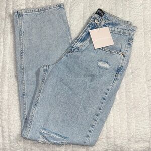 Kittenish Light Blue Distressed Boyfriend Jeans